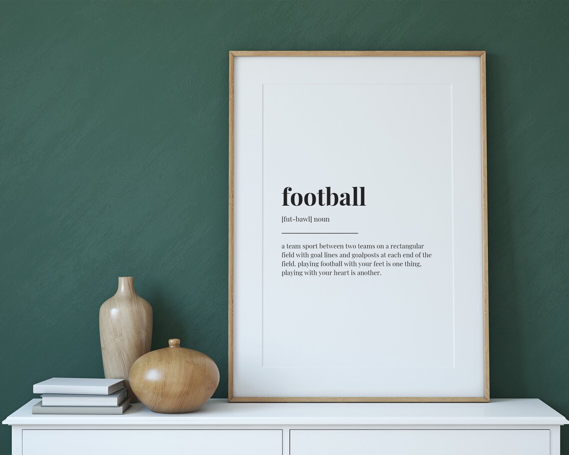 Football Definition Print, Funny Typography Poster - Image 3