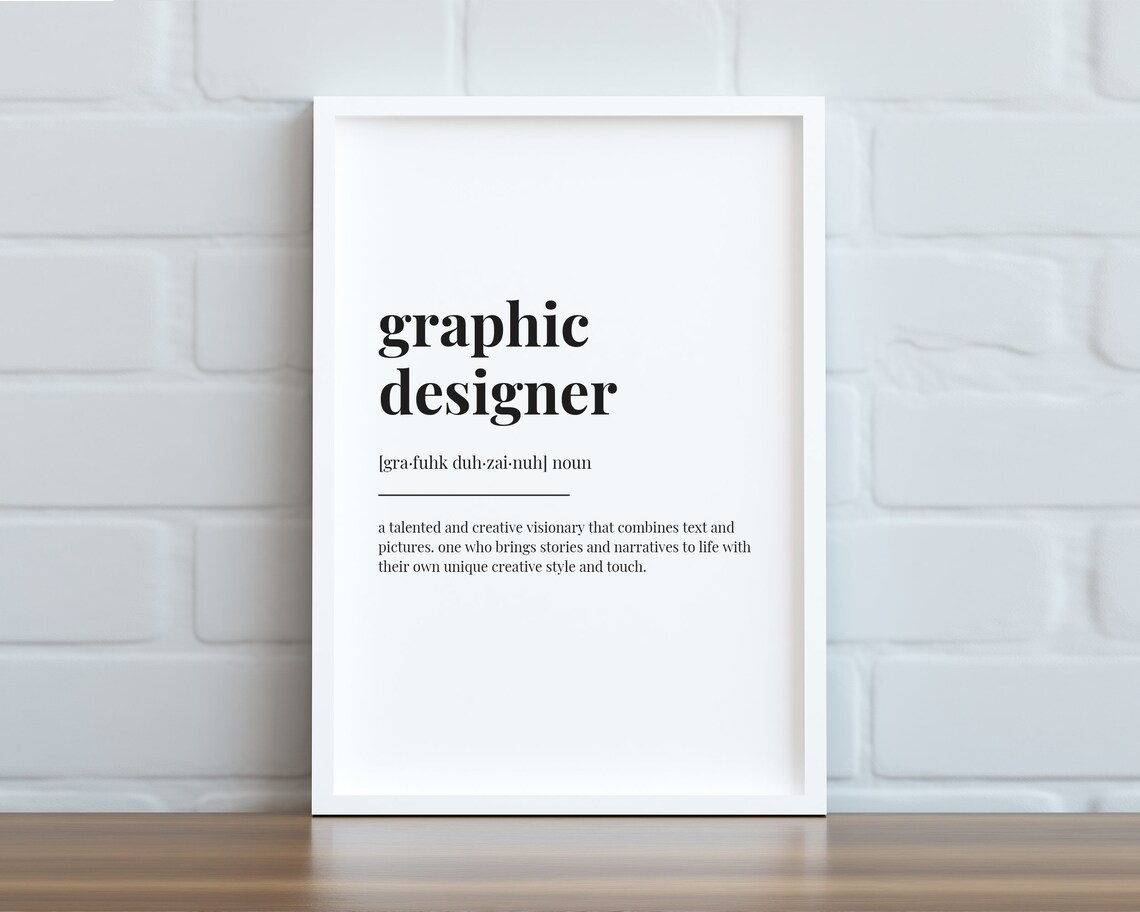Graphic Designer Definition Typography Poster Print - Image 2