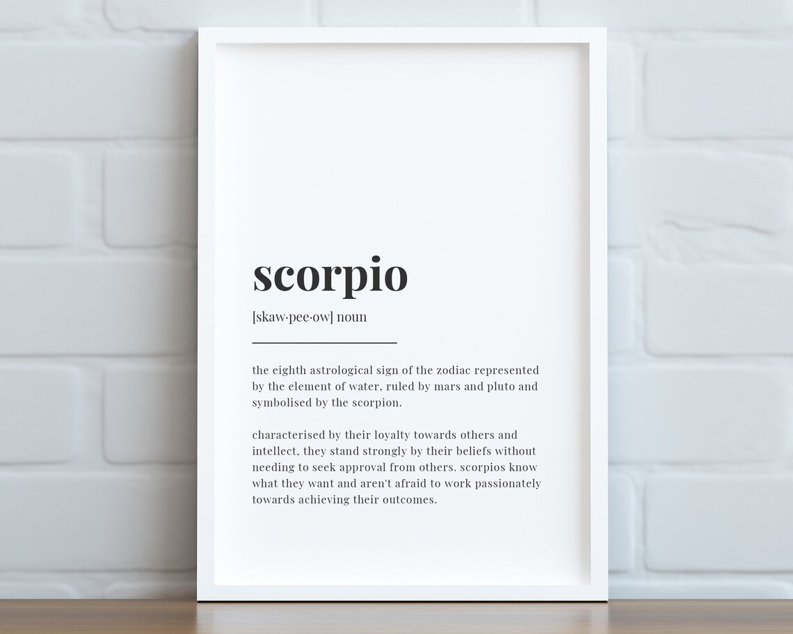 Scorpio Definition Print, Astrology Art Print - Image 2