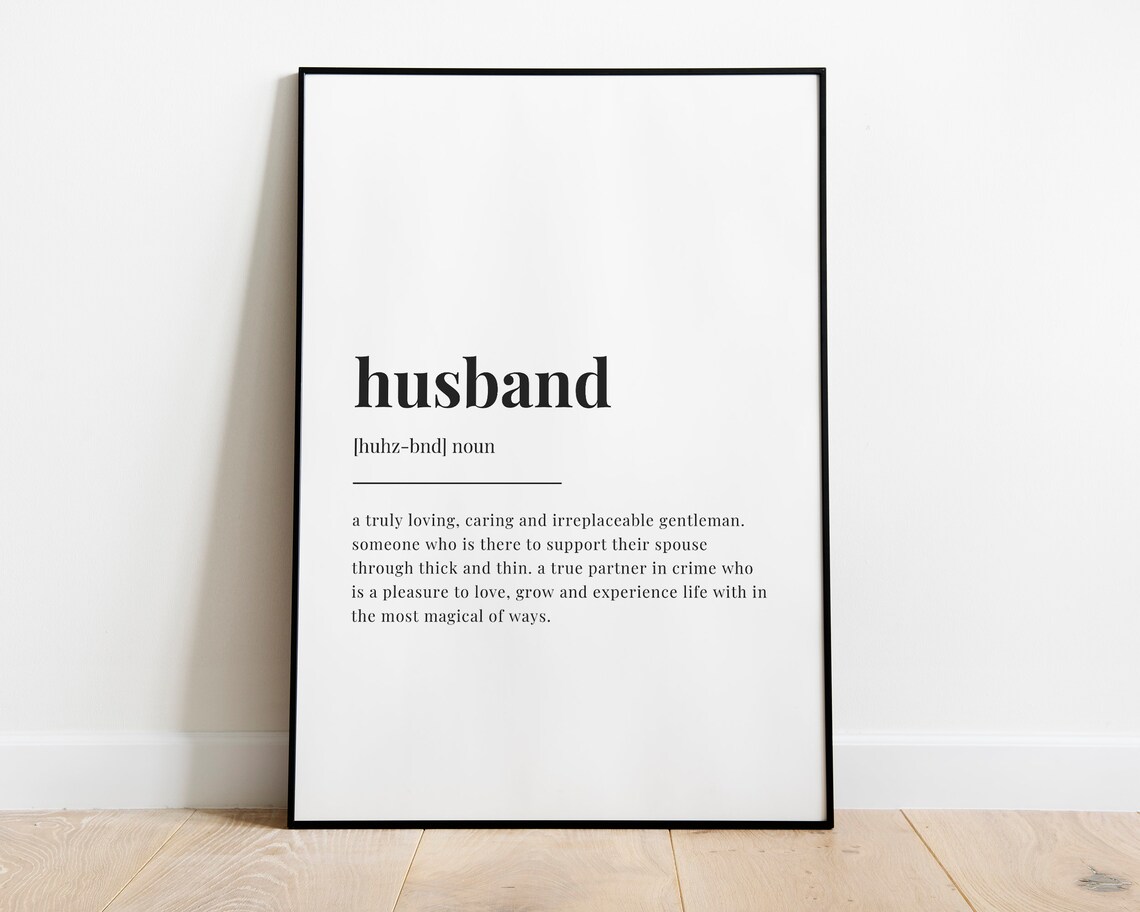 Husband Definition Quote Print, Anniversary Gift - Image 3