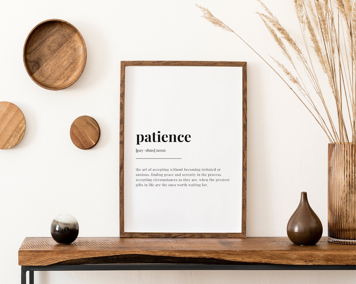 Patience Definition Meaning, Typography Quote - Image 2