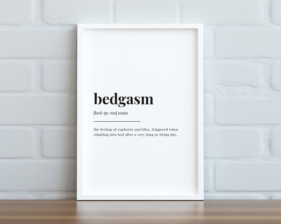Bedgasm Definition Meaning, Funny Typography - Image 3