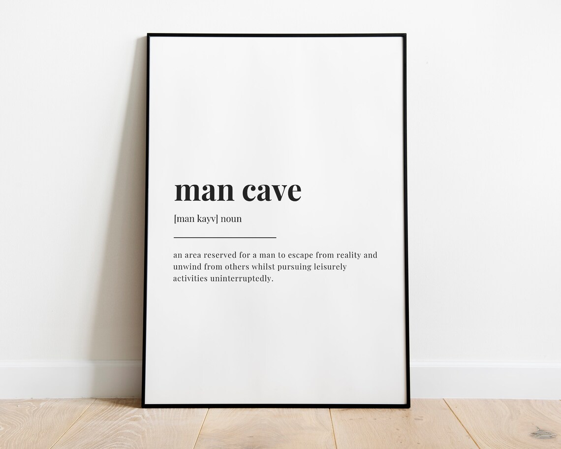 Man Cave Definition Quote Print, Gift for Dad - Image 3