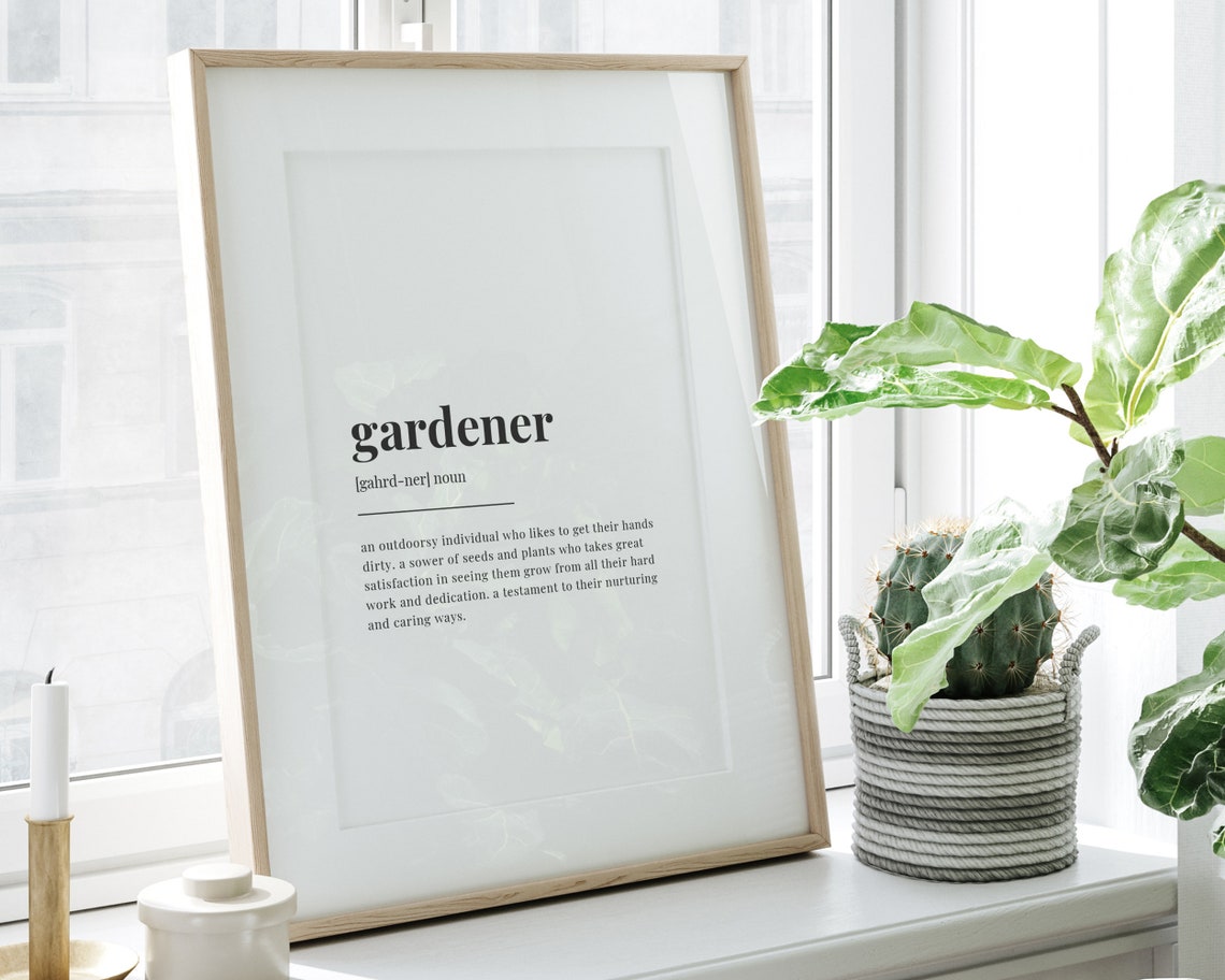 Gardener Definition Quote Print, Botanical Decor - Image 3