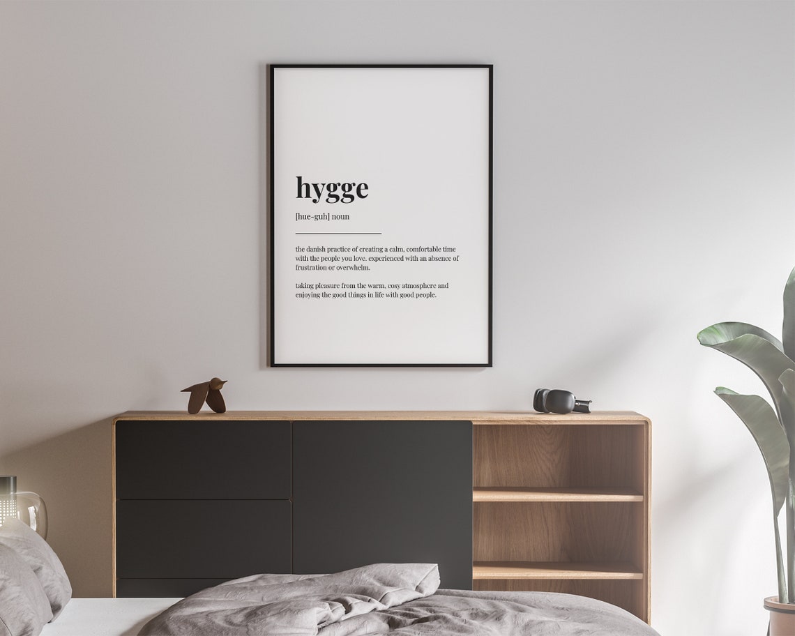 Hygge Definition Quote Print, Typography Wall Art - Image 3