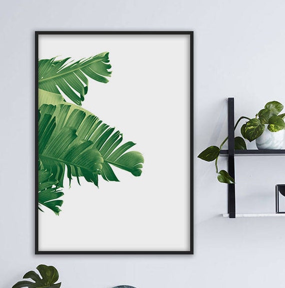 Sale Banana Leaf Print Palm Leaf Print Palm Leaf Wall Art Banana Leaf Decor Leaf Wall Decor Leaf Wall Art Scandinavian Print