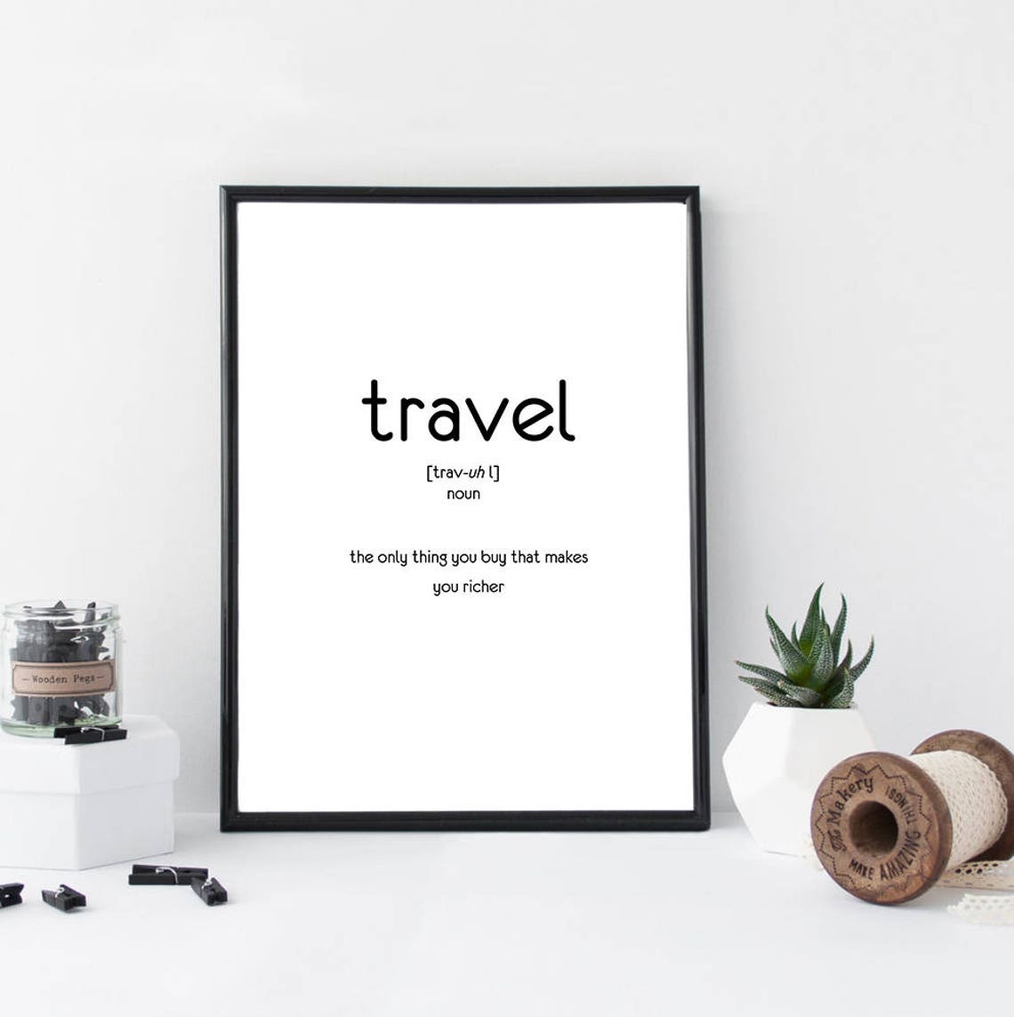 Sale Travel Definition Travel Quote Typography Wall Art 8x10 18x24 Travel Quotes Word Poster Travel Word Art - Image 3