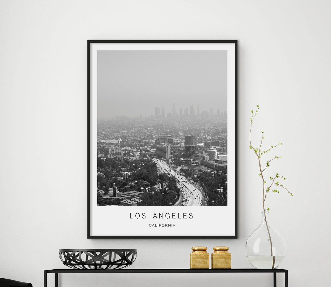 Los Angeles Print La Print Los Angeles Poster Los Angeles Art California Print Los Angeles Gift Los Angeles City Files