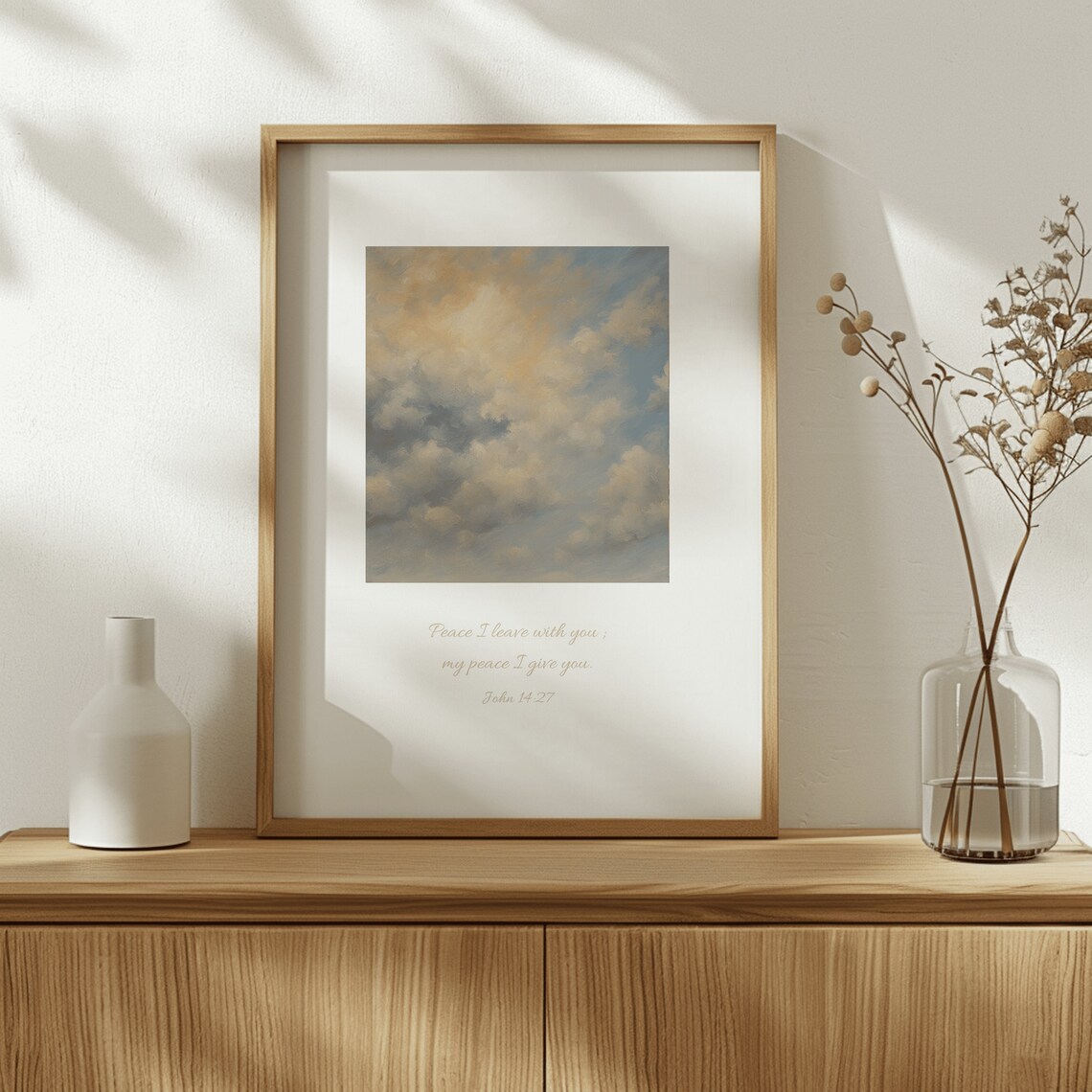 John 14:27 Christian Home Decor, Minimalist Scripture - Image 2