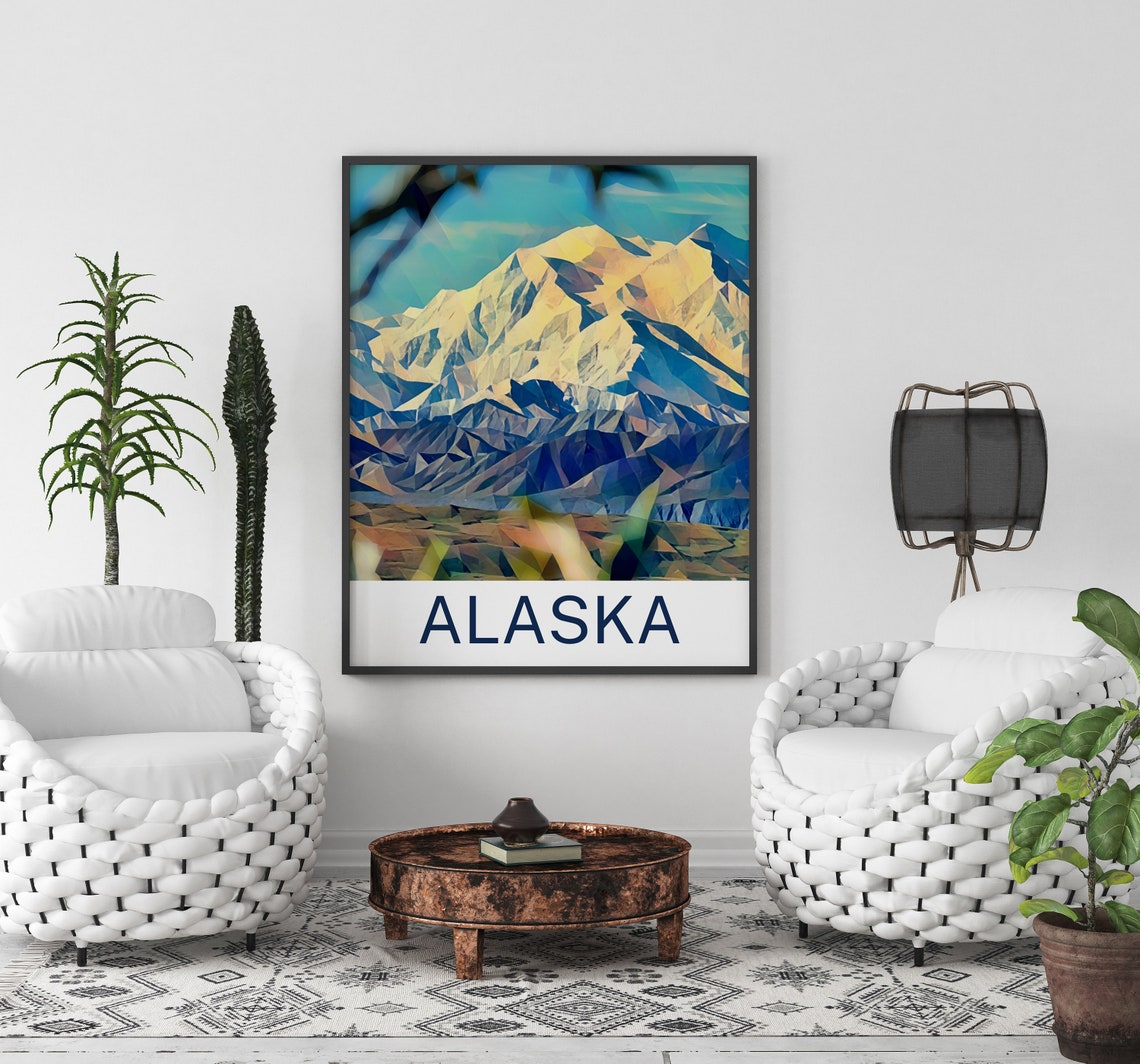 Alaska Alaska Wall Art Alaska Art Print Alaska Art Alaska Print Alaska Poster Alaska Travel Travel Art Travel Wall Art Travel Print - Image 2