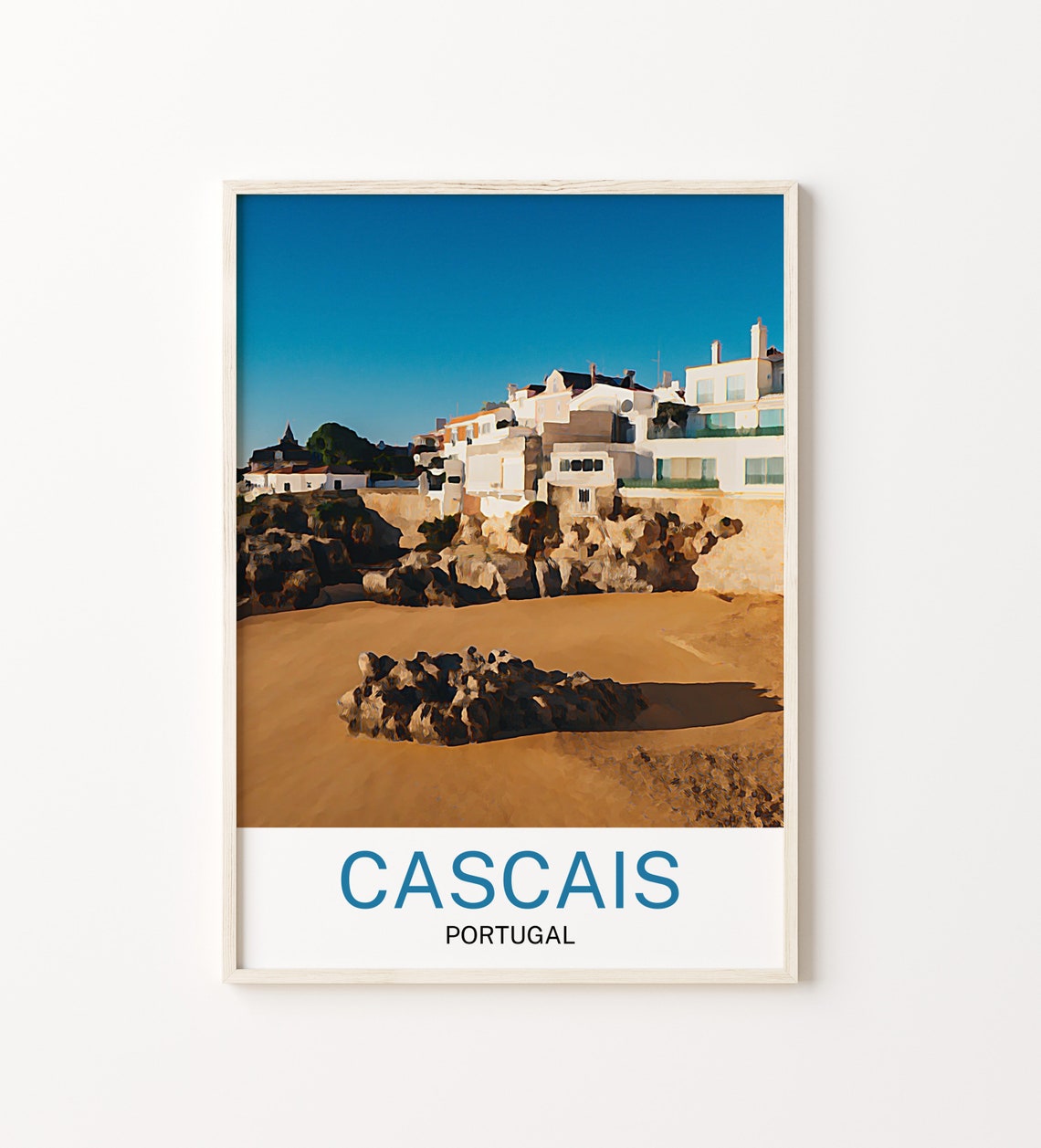 Cascais Travel Print Cascais Wall Art Cascais Poster Cascais Art Print Cascais Wall Decor Cascais Travel Cascais Artwork Portugal