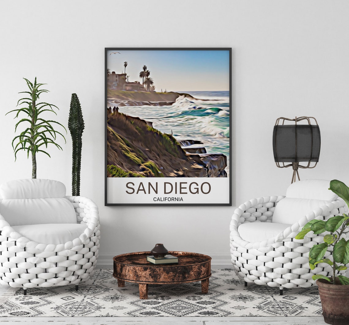 San Diego Travel Print San Diego Wall Art San Diego Art San Diego Artwork San Diego Art Print San Diego Gift San Diego Poster - Image 3