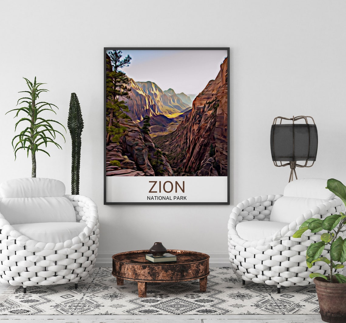 Zion National Park Zion National Park Print Zion National Park Wall Art Zion National Park Poster Zion National Park Wall Decor - Image 3