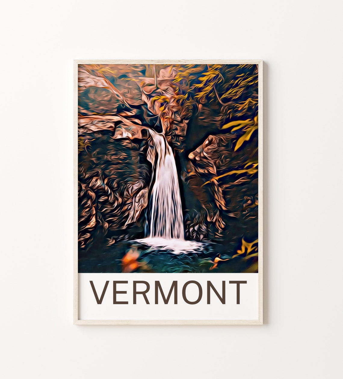 Vermont Travel Print Vermont Wall Art Vermont Art Vermont Artwork Vermont Art Print Vermont Poster Vermont Travel Poster Print