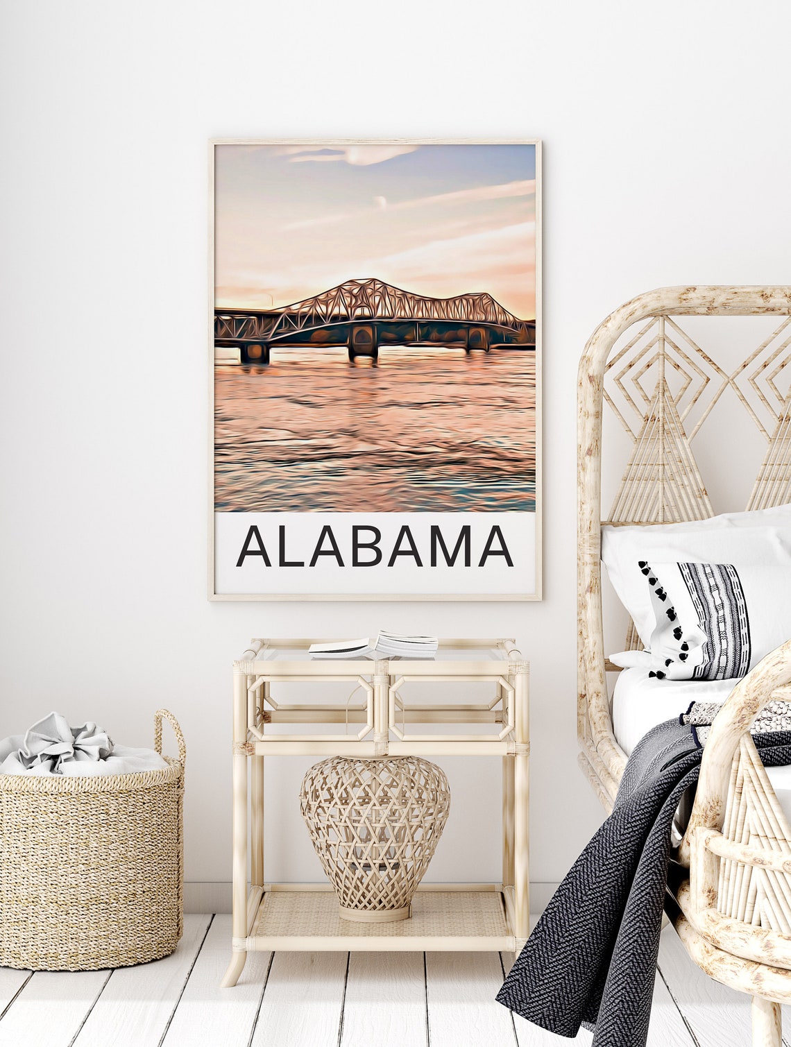 Alabama Travel Print Alabama Wall Art Alabama Poster Alabama Art Print Alabama Wall Decor Alabama Travel Alabama Artwork Alabama - Image 2