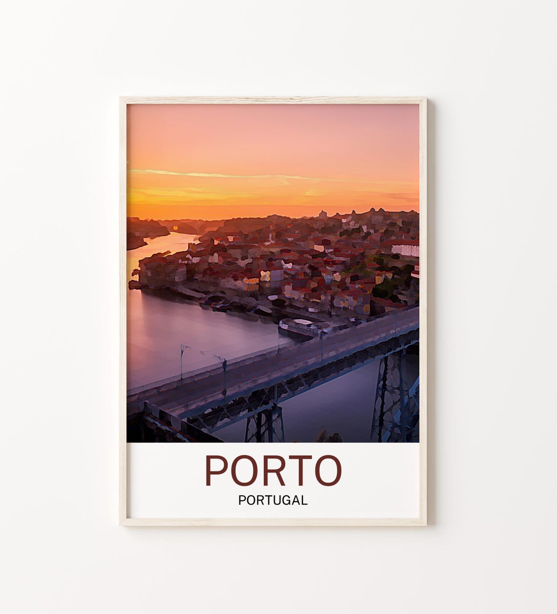 Porto Travel Print Porto Wall Art Porto Poster Porto Art Print Porto Artwork Unique Birthday Wedding Gift Cityscape Poster