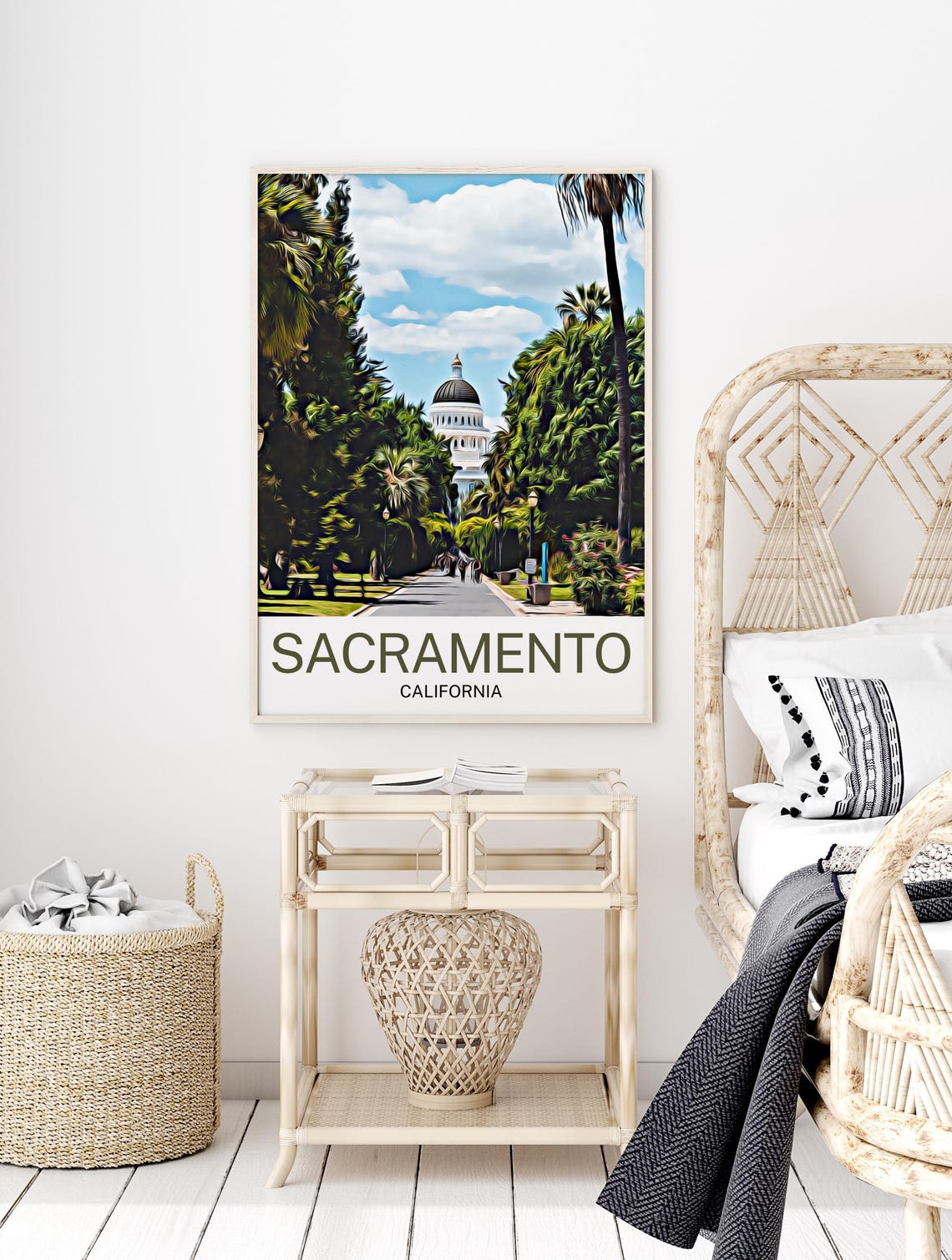 Sacramento Print Sacramento Wall Art Sacramento Art Print Sacramento Travel Print Sacramento Poster Sacramento California Travel Art - Image 2