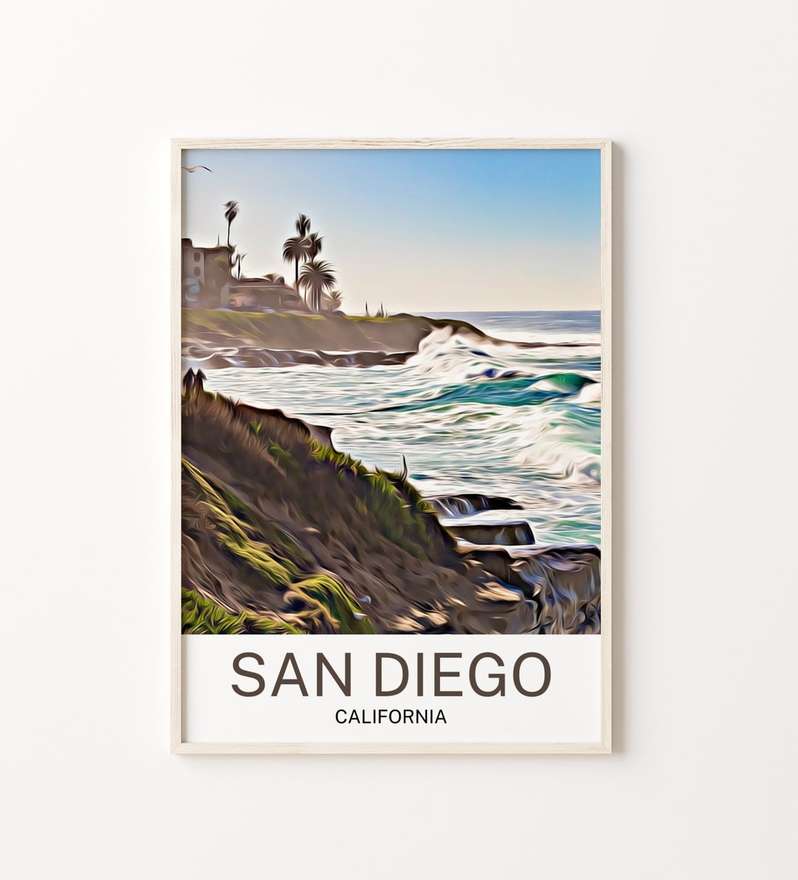 San Diego Travel Print San Diego Wall Art San Diego Art San Diego Artwork San Diego Art Print San Diego Gift San Diego Poster