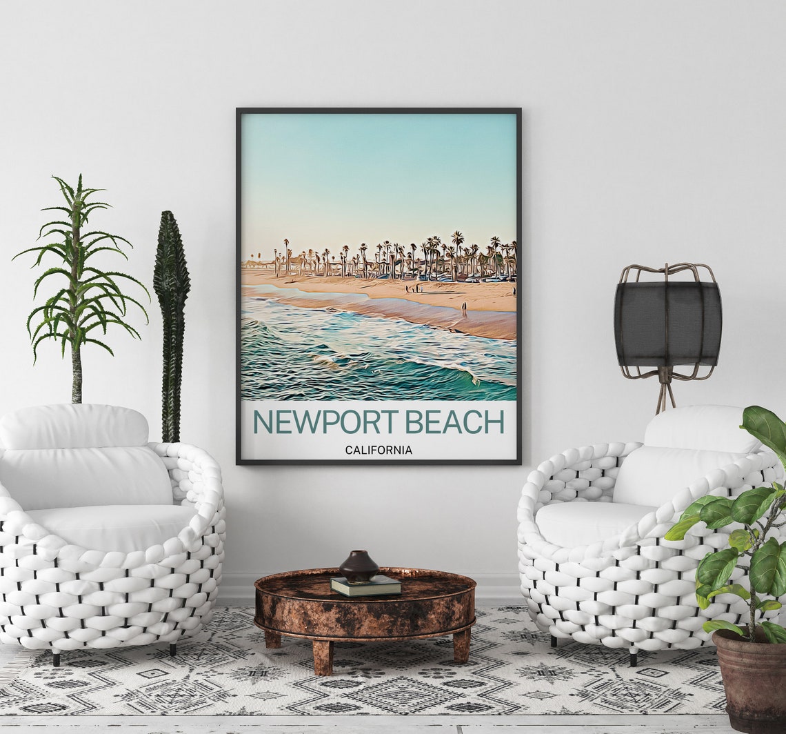 Newport Beach Print Newport Beach Art Newport Beach Wall Art Newport Beach Art Print Newport Beach Artwork Newport Beach Poster - Image 2