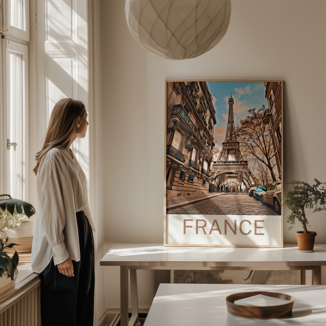 France Travel Print Paris Wall Art Paris Poster Eiffel Tower Print France Wall Decor France Travel Paris Painting France Travel Gift - Image 2