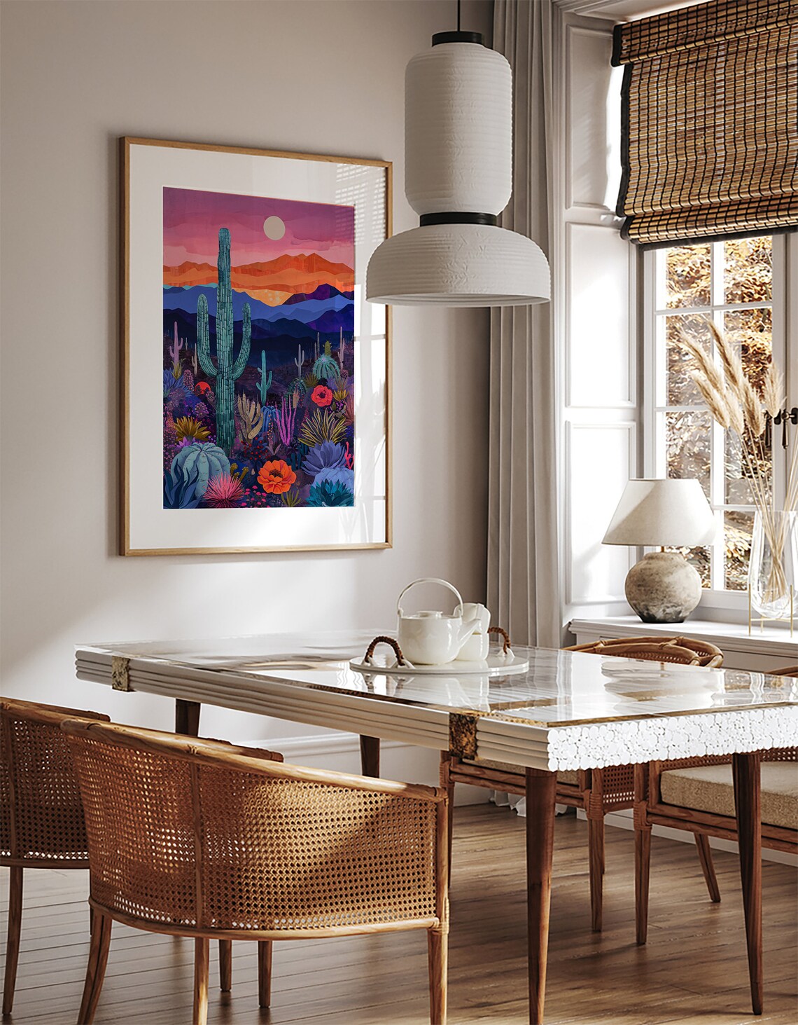 Arizona Saguaro National Park Illustration Art Print - Image 2