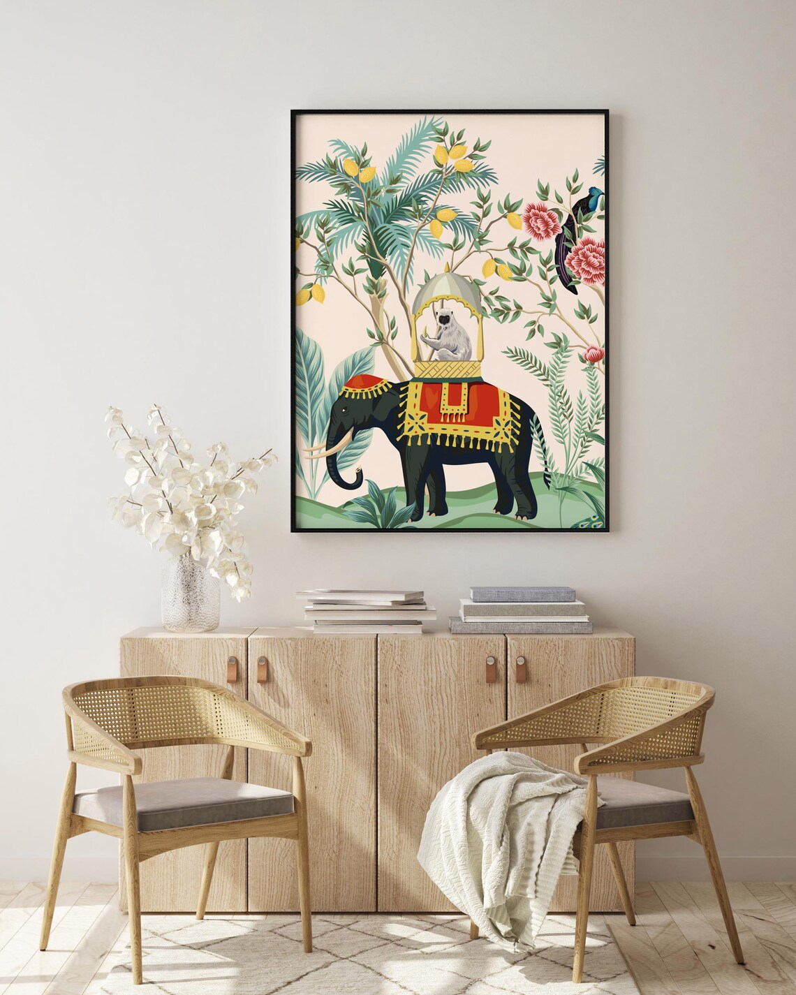Indian Royal Nature Poster Print, Vintage Palace Scene - Image 2