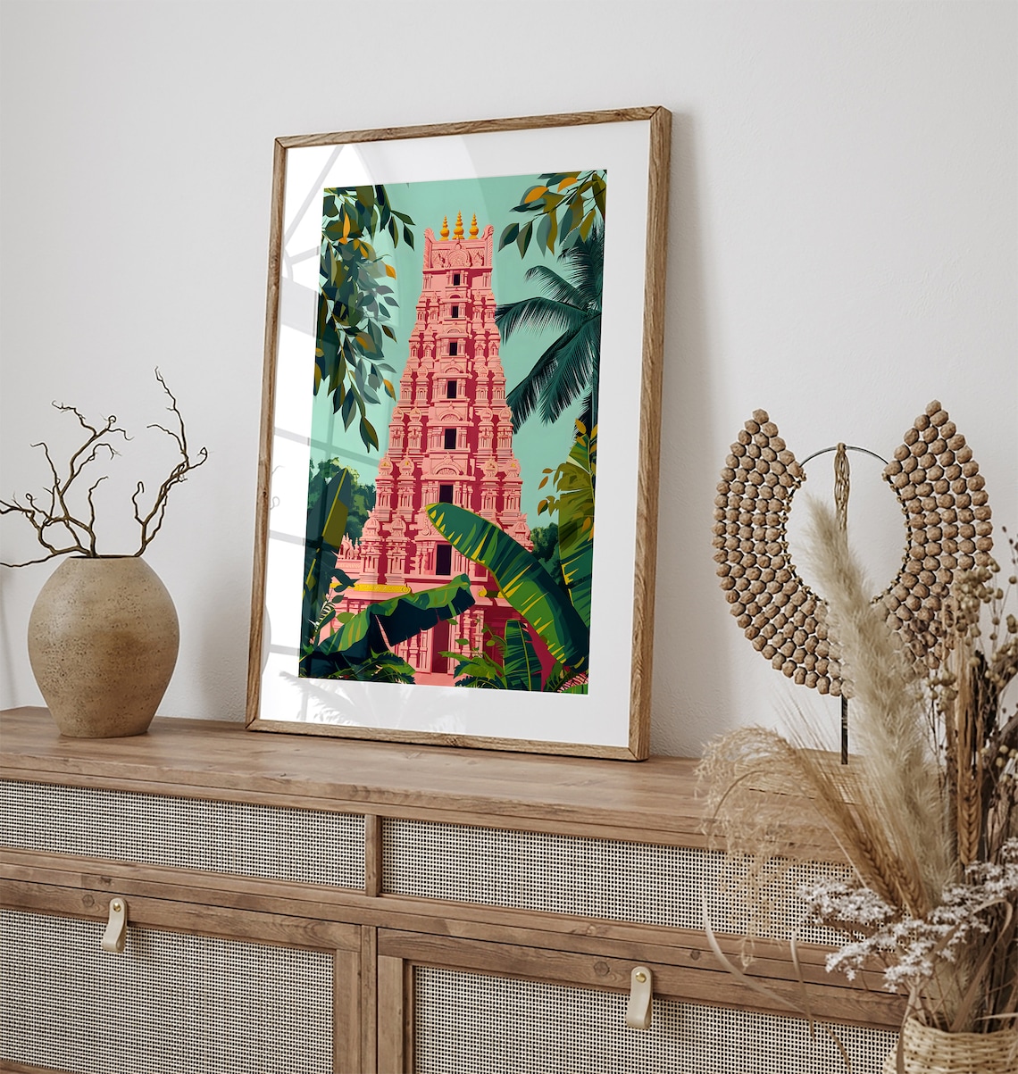 Tamil Nadu Temple Wall Art, Vintage Monument Poster - Image 3