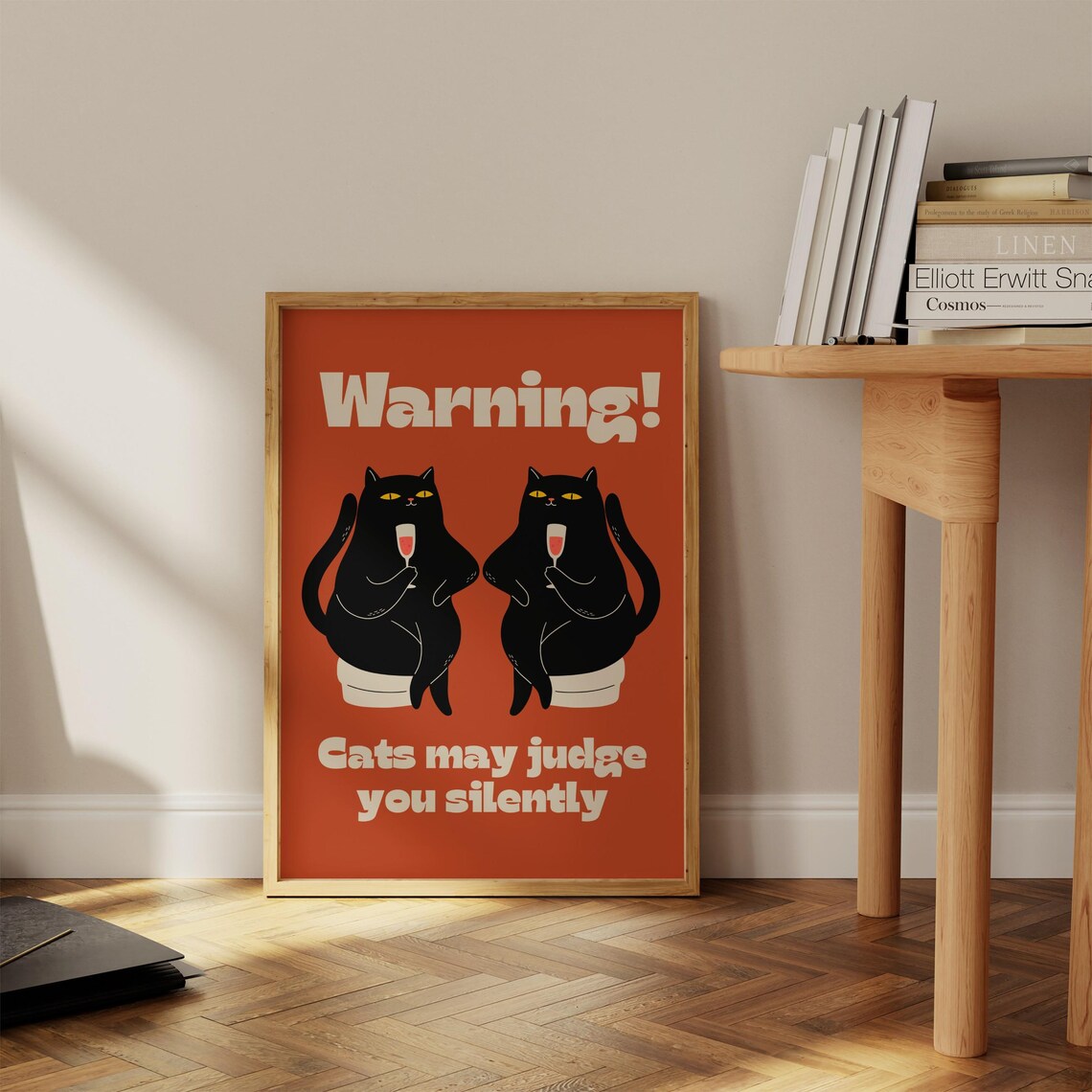 Funny Cats Retro Funky Animal Illustration, Cat Lover Gift - Image 3
