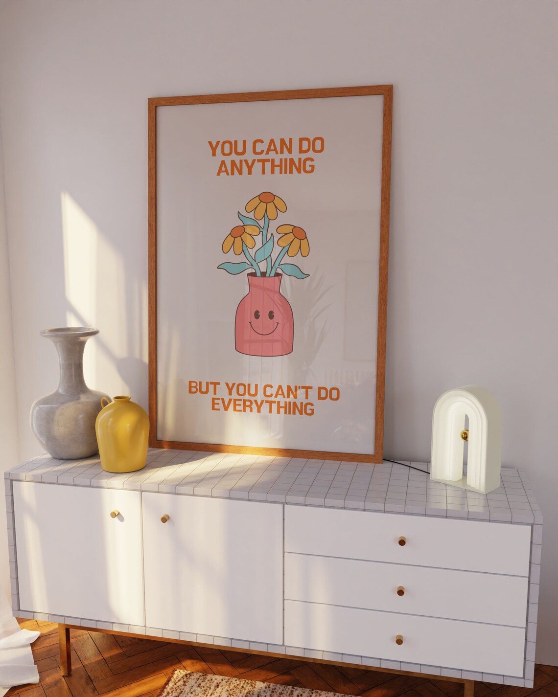 You Can Do Anything But You Cant Do Everything Floral Quote Poster - Image 2