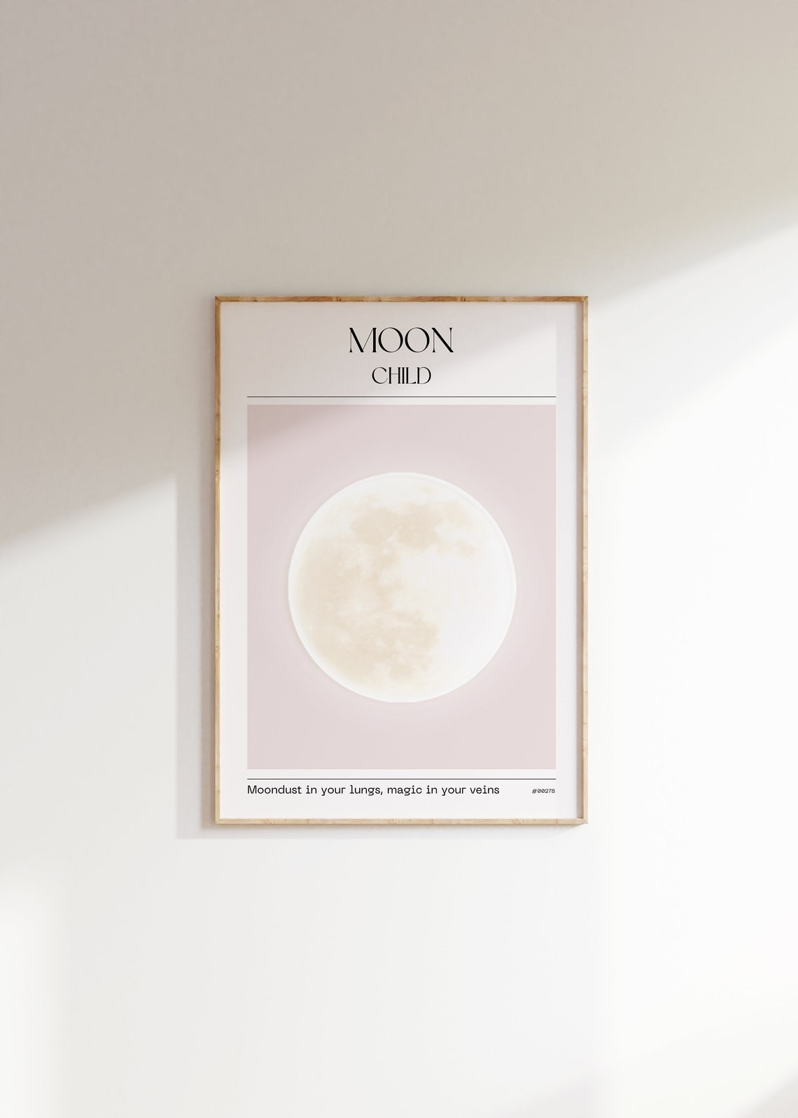 Moon Child Full Moon Blush Pink Spiritual Lunar Magic Poster