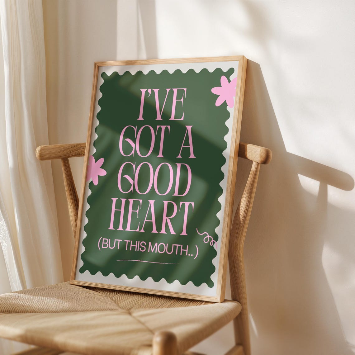 Funny Good Heart Humor Typography, Gift for Friends - Image 3