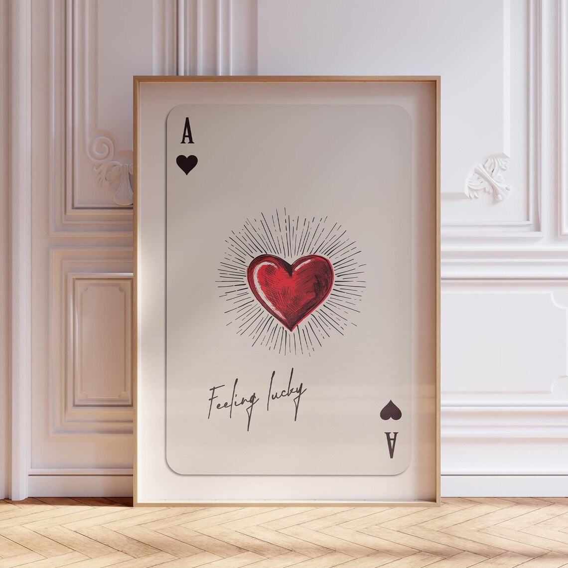 Retro Ace of Hearts Art Print, Maximalist Decor - Image 3