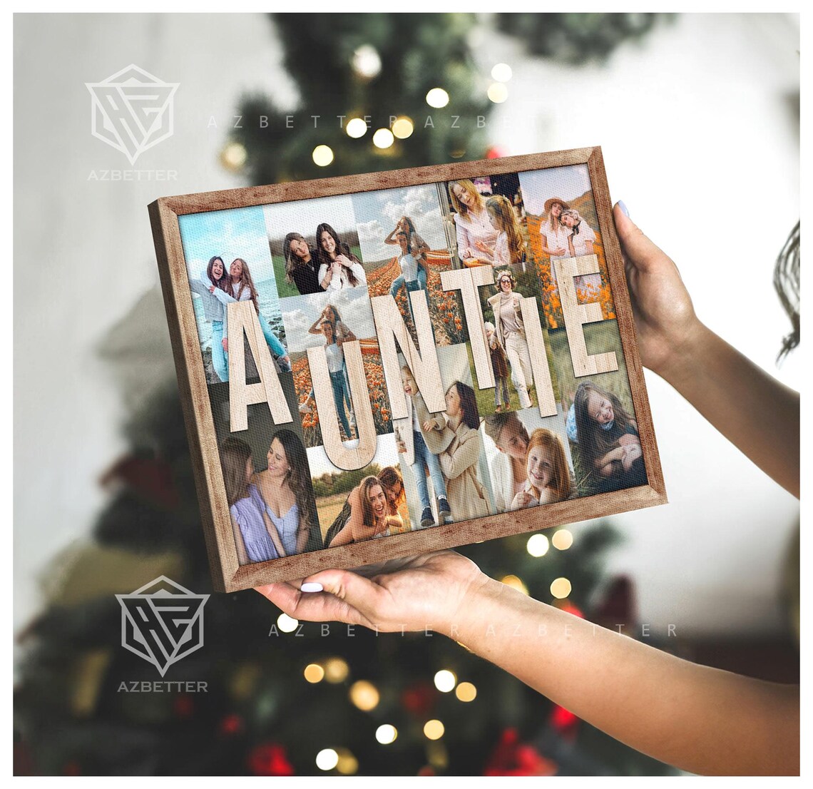Auntie Photo Collage Personalized Gift For Aunts Family Memory Poster - Image 3