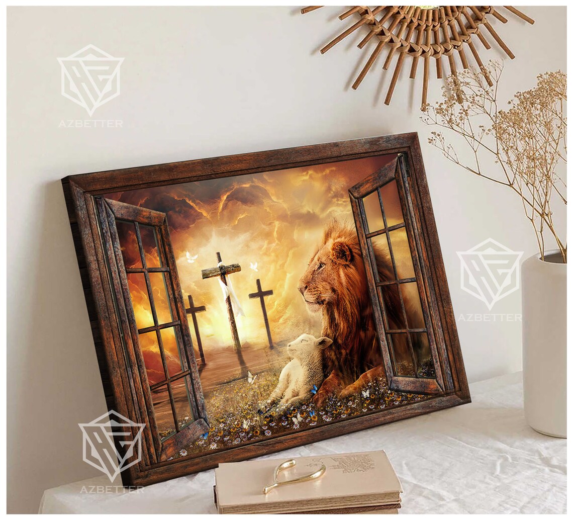 Lion Of Judah, Lamb Of God Christian Art Print - Image 2