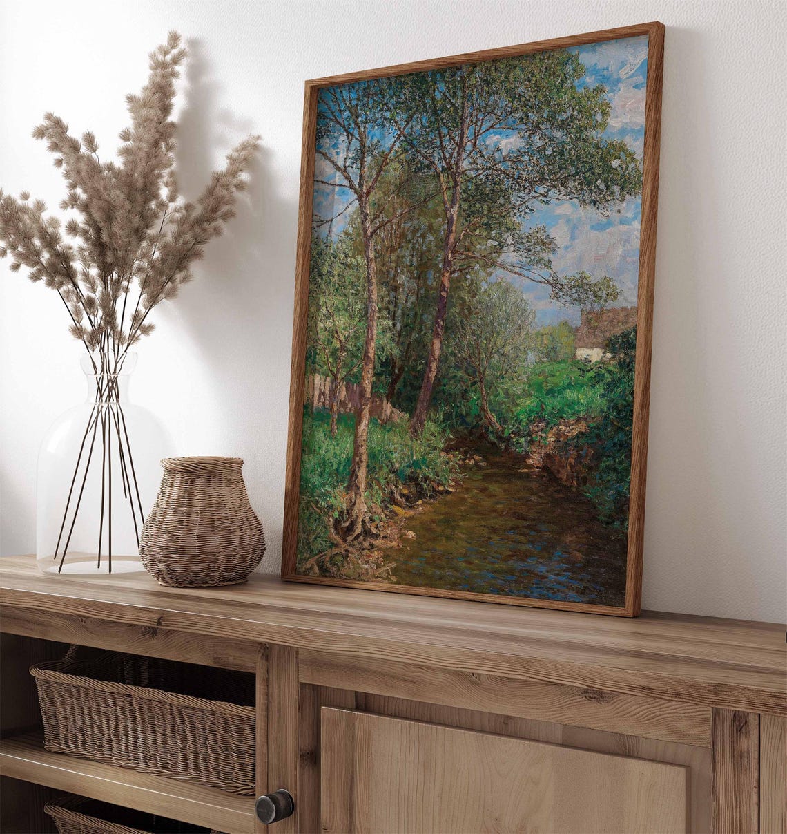 Wall Art Vintage Forest Spring Painting Antique Landscape Oil Painting Print Farmhouse Art Poster Cottage Decor Art Wa224 - Image 3