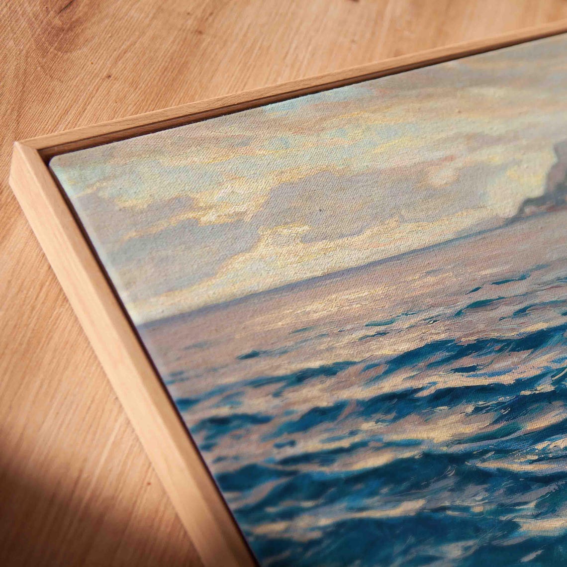 Vintage Seascape Print Sea View Oil Painting Antique Coastal View Art Country Landscape Painting Wa244 - Image 2