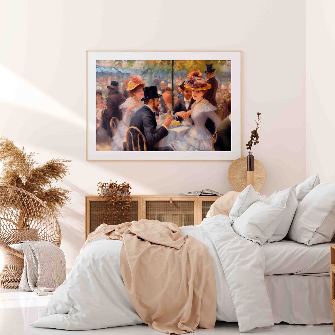 Parisian Belle Epoque Cafe Scene Couples Dining Impressionist Poster - Image 4