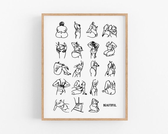 Body Positivity Print Beautiful Bodies Print Diversity Art Women Empowerment Print Feminist Art Body Positivity Art Body Positive Art