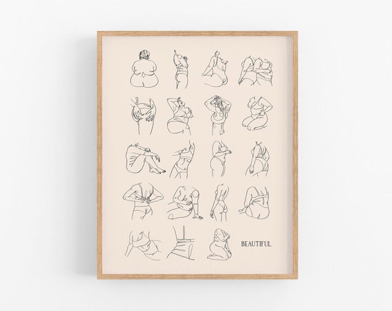 Body Positivity Print Beautiful Bodies Print Diversity Art Women Empowerment Print Feminist Art Body Positivity Art Body Positive Art