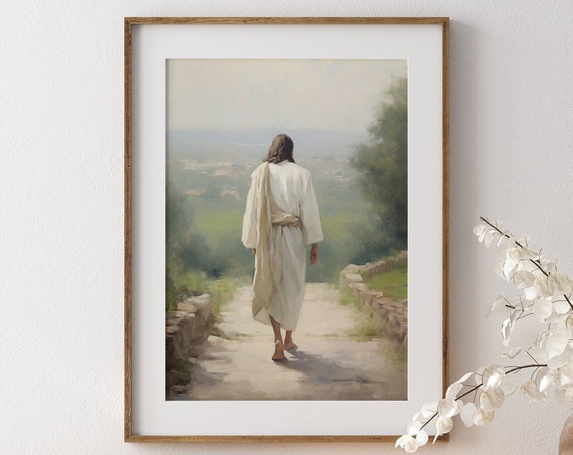 Jesus Christian Farmhouse Wall Art Print