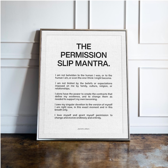 Permission To Change, Self-Acceptance Mantra