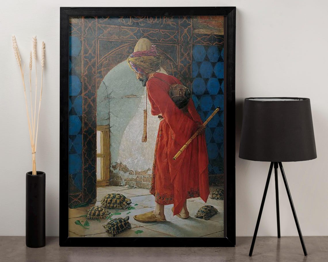 The Tortoise Trainer Osman Hamdi Bey Classic Ottoman Art Poster - Image 5
