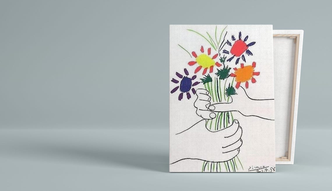 Pablo Picasso Bouquet of Peace 1958 Cheerful Flowers Lithograph Poster - Image 3