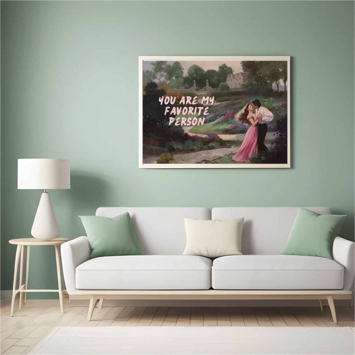 You Are My Favorite Person Romantic Garden Couple Quote Poster - Image 3