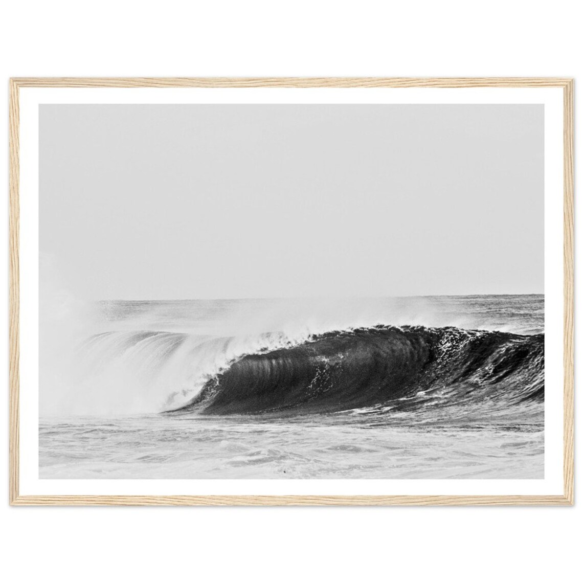 Ocean Wave Black And White Surf Photography Minimalist Wall Art