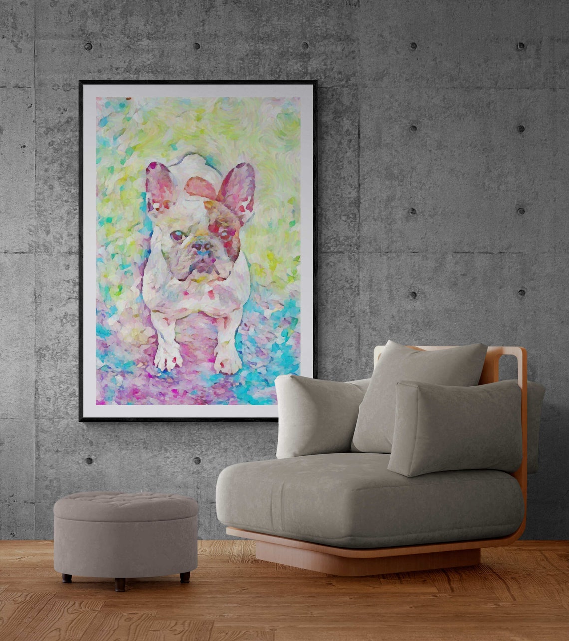 Wall Art Poster Colorful Print French Bulldog Wall Dcor French Bulldog Wall Art Print Art Wall Dog Living Room Wall Art Entry Hall - Image 6