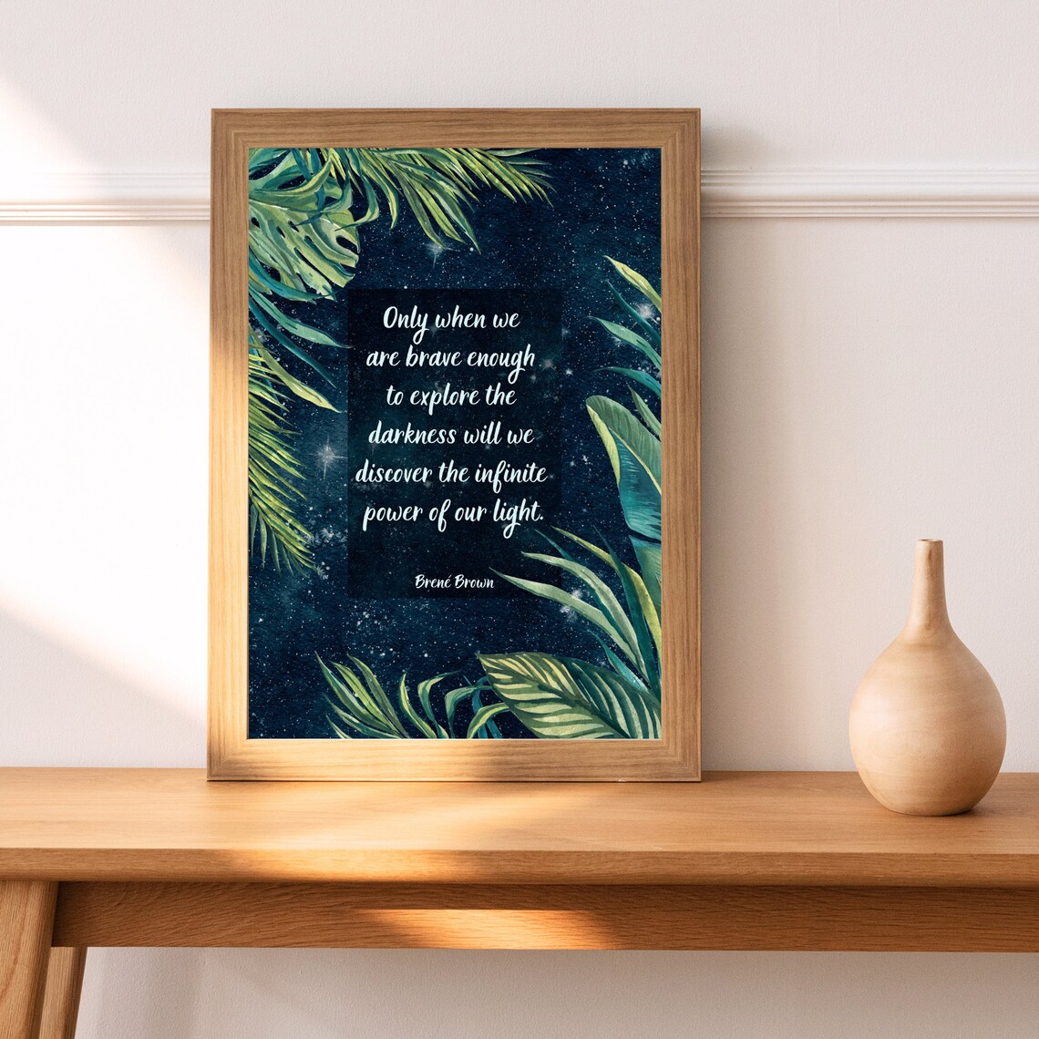 Brene Brown Infinite Power Of Our Light Night Jungle Starry Poster - Image 5