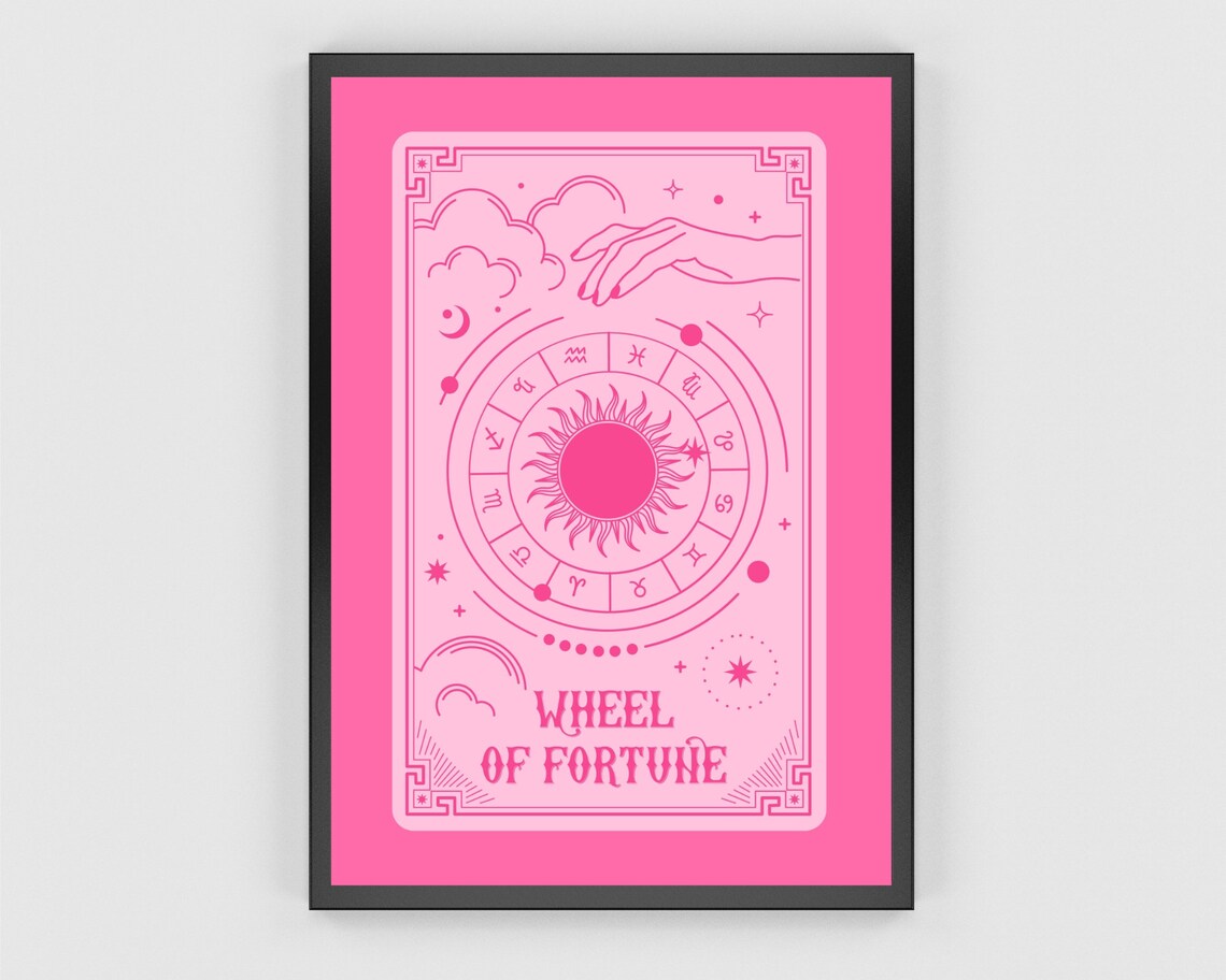 Wheel Of Fortune Tarot Card Art Print, Astrology - Image 2