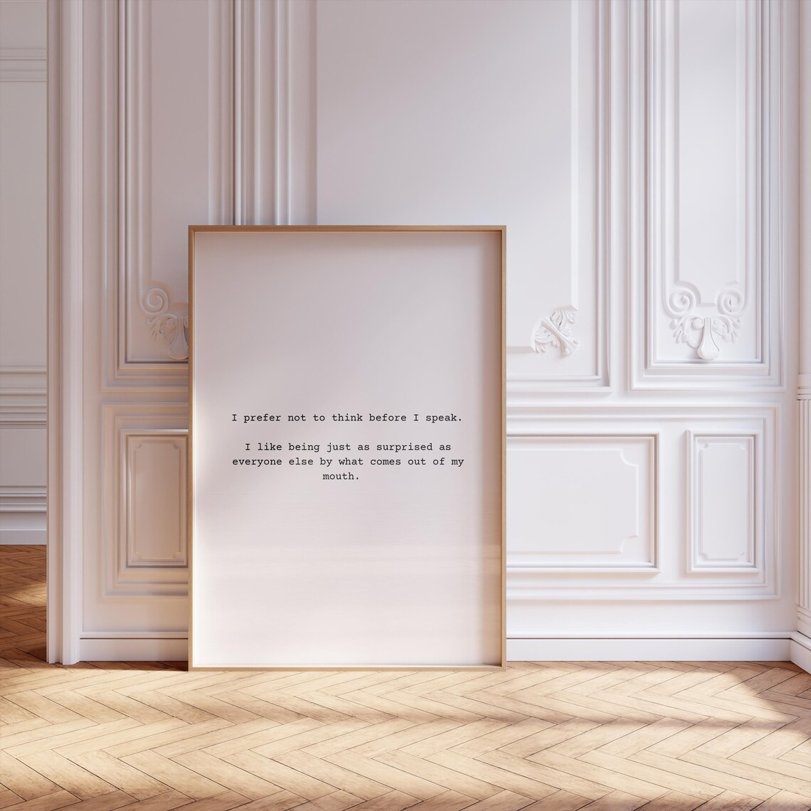 Sarcastic Quote Wall Art Print Funny Quote Wall Art Instant Humorous Office Decor Movie Script Style Cheeky Art
