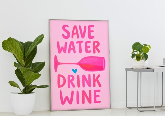 Pink Motivational Quote Print Funny Bar Art